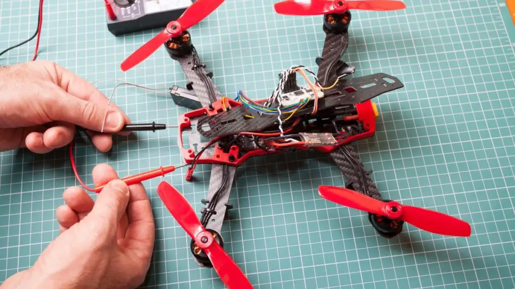 Continuity test in an important step when building an FPV drone.